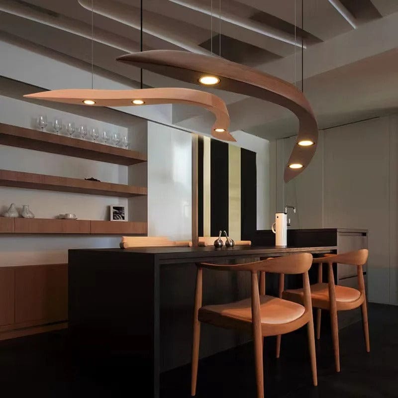Luminaire Suspension Bois Pour Ilot