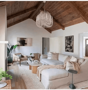 Lustre Chandelier en Bois Blanc